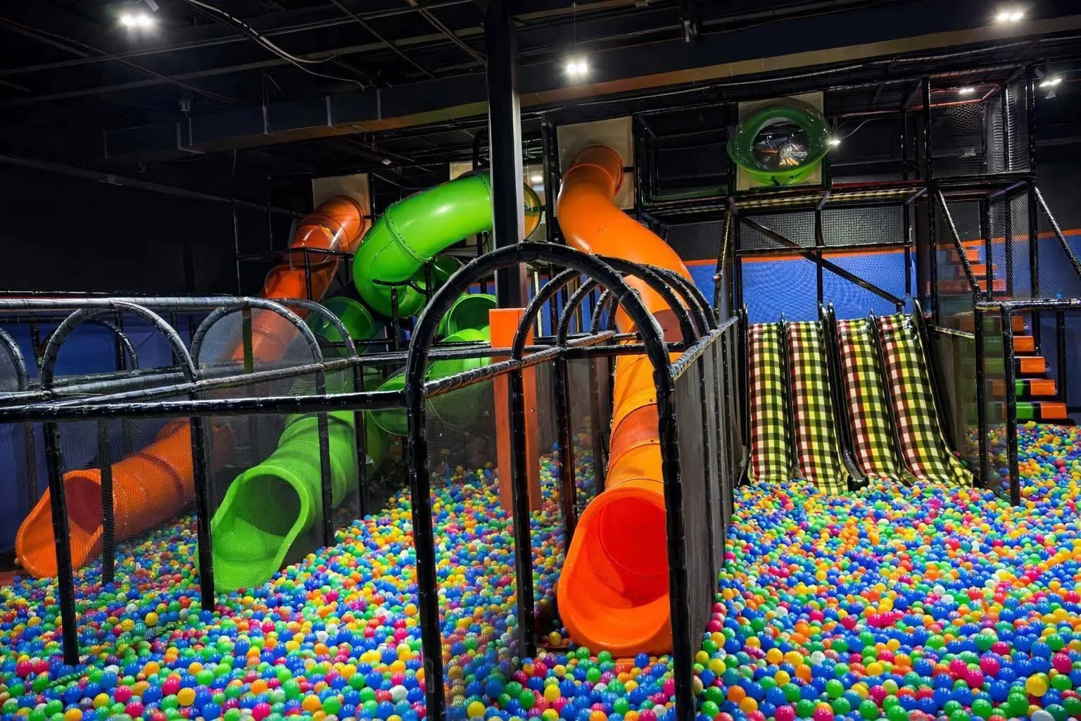 Ball pit with tube slides at Nova Adventure Park Reading